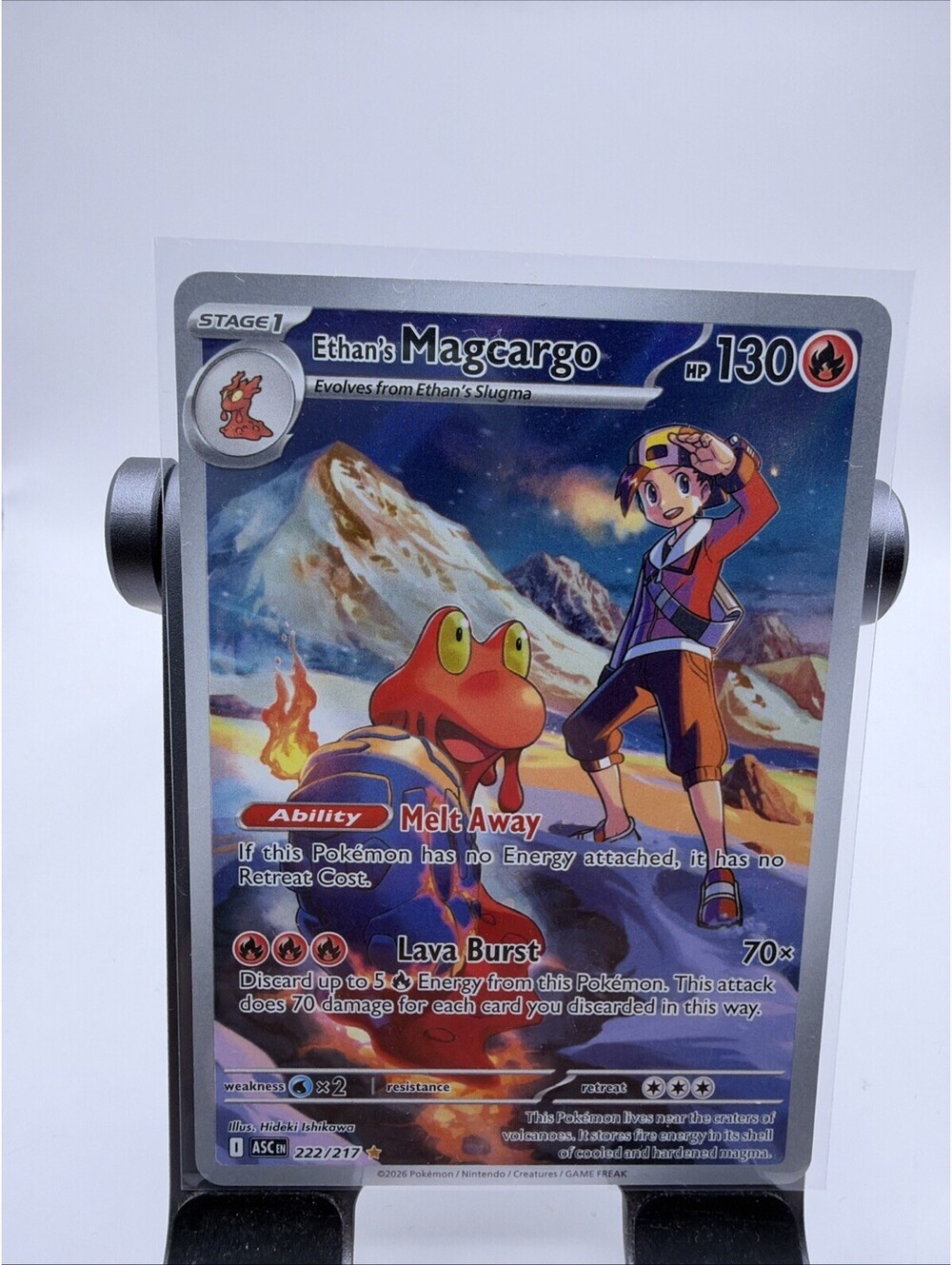 Pokemon - Ethan's Magcargo 222/217 2026 Me: Ascended Heroes Illustration Rare NM